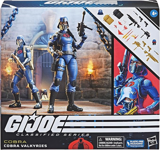 G.I. Joe Classified Series Cobra Valkyries, Deluxe Pack of 2 Collectible Action Figures with 25 Accessories, 68, 6 inch Action Figures