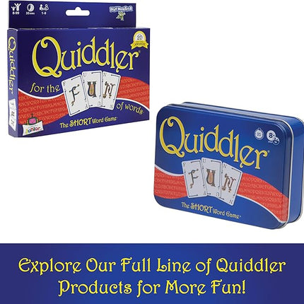Quiddler Card Games - Collector's Tin, Fun Family Games for Kids & Adults, Multi-Player, Ages 8+
