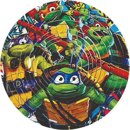 Spin Flip Puzzle: TMNT Turtle Power, 12 Rings, 3D Puzzle, Challenging, Fun, Interactive Brain Teaser for Kids and Adults, Stimulates Creativity