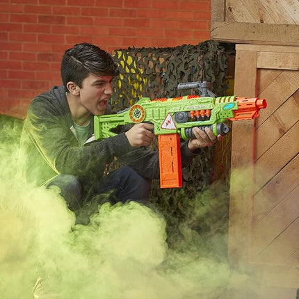 Nerf Revoltinator Zombie Strike Toy Blaster with Motorized Lights Sounds & 18 Official Darts for Kids, Teens, & Adults
