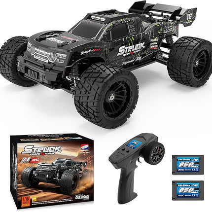 HAIBOXING 1:18 RC Car 18872 New Model RC Truck 4X4 Off-Road, 2.4GHz Remote Control Truck 36km/h Speed Splash Waterproof Electronics, Dual Li-Po Batteries Pre-installed and Spare in Box 35 Mins Runtime