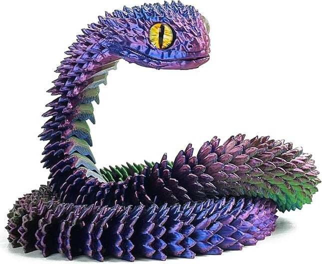 24in 3D Printed Snake Toys, Flexible 3D Printed Animal, Fidget ADHD Snake Toys, Perfect Desk Pet for Animal Collectors, Halloween Decor, Christmas Toy 2025