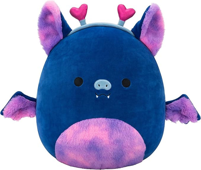 Squishmallows Original 14in Milan The Navy Blue Fruit Bat with Heart Headband – Official Jazwares Plush (Large)