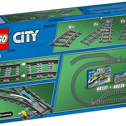 LEGO City Trains Switch Tracks 60238 Building Toy Set for Kids, Boys, and Girls Ages 5+ (8 Pieces)