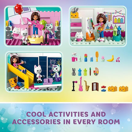 LEGO Gabby's Dollhouse Building Toy - Pretend Play Toy Figures & Playsets for Girls & Boys, Ages 4+ Years - Gift for Christmas - 8 Room Dollhouse W/ 4 Minifigures - 10788