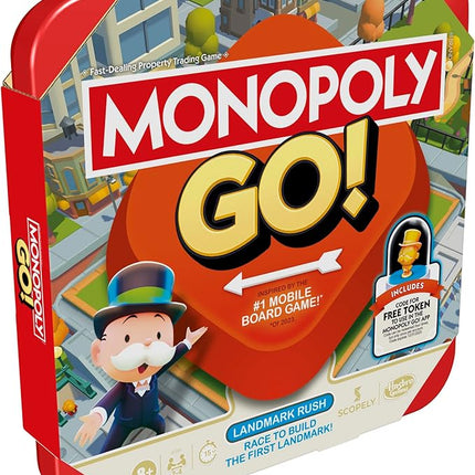 Monopoly GO! Board Game | Inspired by The Popular Mobile Board Game | Ages 8+ | 2-4 Players | 15 Mins. | Family Games | Travel Games for Kids and Adults