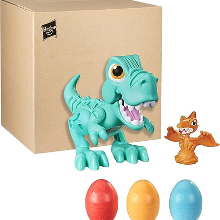 Play-Doh Dino Crew Crunchin' T-Rex Toy for Kids 3 Years and Up with Funny Dinosaur Sounds and 3 Eggs, 2.5 Ounces Each, Non-Toxic