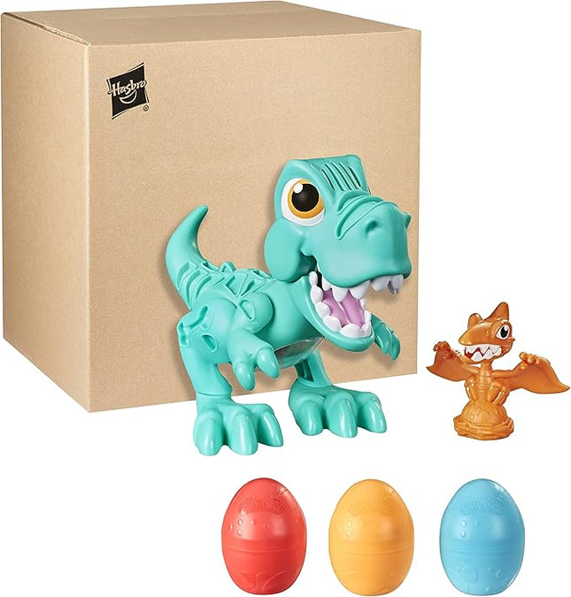 Play-Doh Dino Crew Crunchin' T-Rex Toy for Kids 3 Years and Up with Funny Dinosaur Sounds and 3 Eggs, 2.5 Ounces Each, Non-Toxic