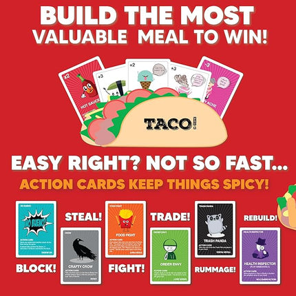 Taco vs Burrito - The Wildly Popular Surprisingly Strategic Card Game Created by a 7 Year Old - 5 Ways to Play - a Family-Friendly Party Game for Kids, Teens & Adults