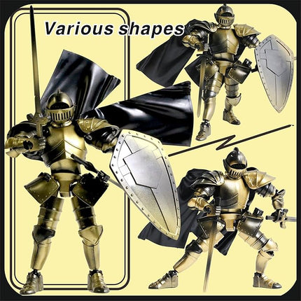T13 Action Figure Set Titan 13 Medieval Knight Articulated Skeleton Figure Movable Dummy Robot Desktop Table Decoration