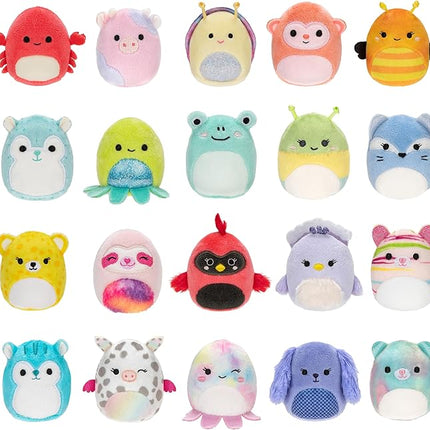 Squishville by Original Squishmallows Play and Display Storage - Twenty 2-inch Plush Included with 4 Exclusives - Hang or Stand Display Case