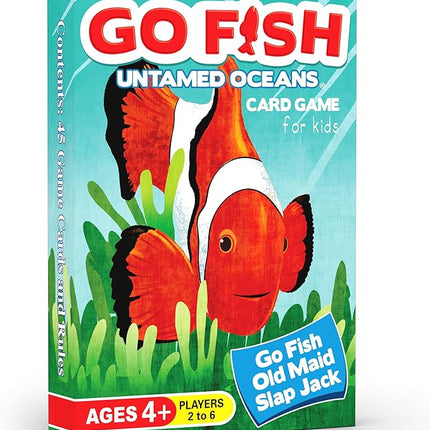 GO FISH Untamed Oceans, a Go Fish Card Game for Kids 4-8 and Up – Play Old Maid and Slap Jack with Same Deck – Easy to Learn – Family, Board Game Night and Classroom Party Fun – Great Gift Idea
