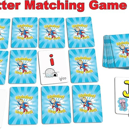 Alphabet Slap Jack® | Play 4 Alphabet Games Including Alphabet Go Fish, Slapjack, ABC Letter Matching or Flash Cards | Learn Upper & Lowercase Letters and Sounds | Build CVC Words | PreK to 1st Grade