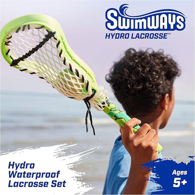 SwimWays Hydro Lacrosse, Waterproof Lacrosse Set, Outdoor Games for Adults and Kids, Sports Equipment, Pool Party Games and Toys, Blue