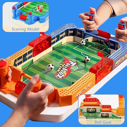 Desktop Foosball Game Set - Mini Soccer Shootout for Adults, Kids & Family Fun - Party Night & Travel - Children's Day & Birthday Gift