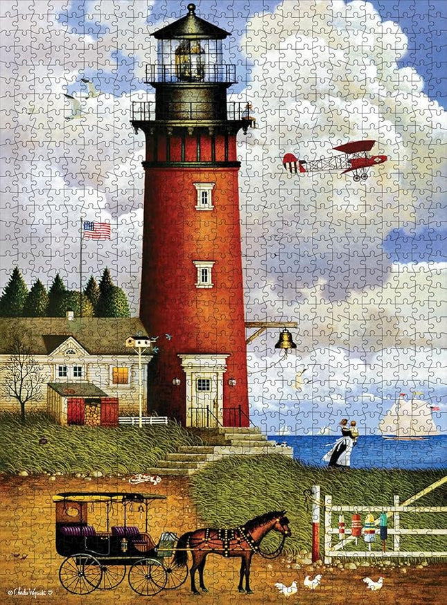 Buffalo Games - Charles Wysocki - Daddy's Coming Home - 1000 Piece Jigsaw Puzzle for Adults - Challenging Puzzle Perfect for Game Nights