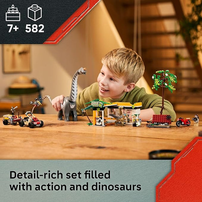 LEGO Jurassic World Raptor & Titanosaurus Tracking Mission Kids Toy - Building and Learning Toy for Pretend Play - Dinosaur Action Figures for Boys & Girls, Ages 7+ - Gift Idea for Birthdays - 76973