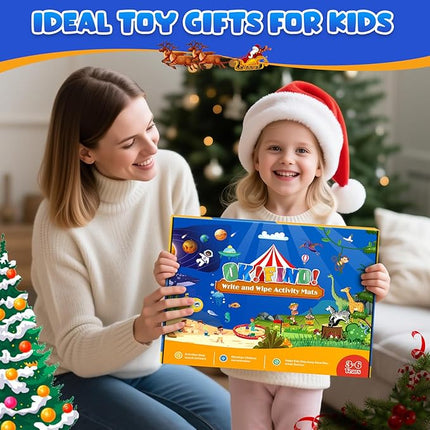 Search Find Activity Books for Kids 3-5 Preschool Learning Activities Reusable Busy Book with 4 Markers 16 Educational Theme Kids Games 4-8 Road Trip Activities Toddler Travel Car Game Toy Gift