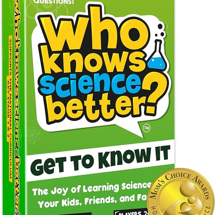 QUOKKA Who Knows Better? - Science - Family Card Trivia Game | Fun Learning & Educational Questions for Families | Suitable for Boys & Girls