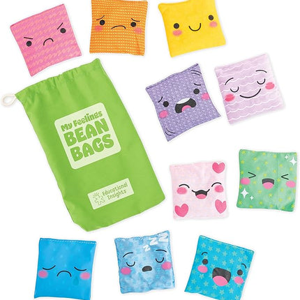 Educational Insights My Feelings Bean Bags - Social Emotional Learning Activities for Preschool, Toddler Sensory Toys & Therapy Games, Calm Down Corner Must Haves, Calming Toys for Kids Ages 3+