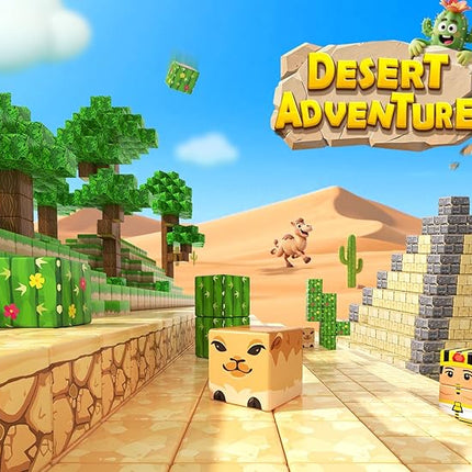 Large Magnetic Blocks Kids Toys, Sensory Learning Toys, Mine Magworld Building Craft, Desert Construction Set, 1“ Magnetic Building Cubes, Game Gift for 3+ Year Old Boys Girls