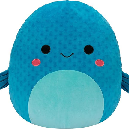 Squishmallows Original 16in Refalo The Blue Pufferfish – Official Jazwares Plush (Large)