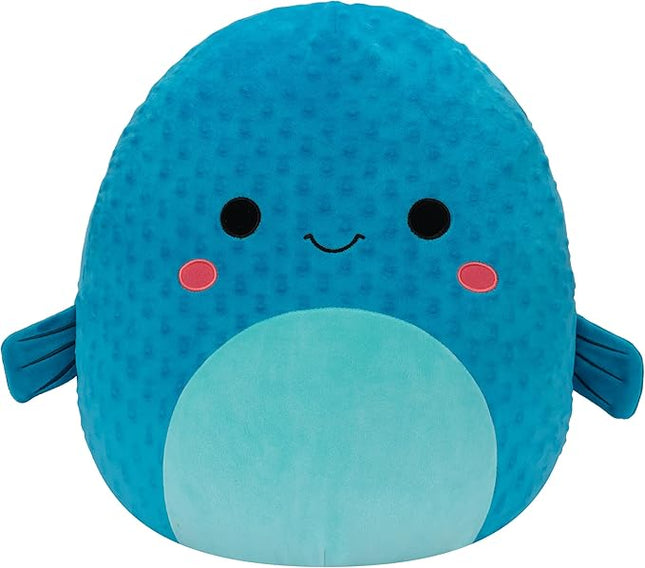 Squishmallows Original 16in Refalo The Blue Pufferfish – Official Jazwares Plush (Large)