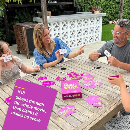 DSS Games Our Family is So Weird - A Fun Family Party Card Game to Decide Who’s Most Likely to Idea for Kids, Adults & Groups | Halloween | Great for Conversation Starters, Family Game Night