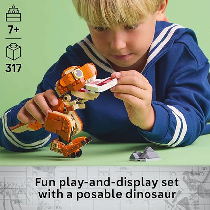LEGO Jurassic World Little Eatie T Rex Toy - Dinosaur Building Toy for Kids, Boys and Girls, Ages 7+ - Gift Idea for Birthdays and Fans - with Movable Jaw, Head and Tail - 76967