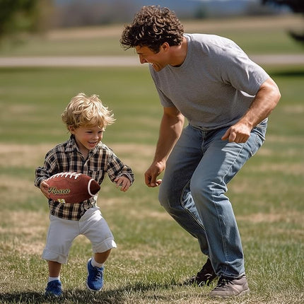 Baosity Custom Football Pillow with Text Plush Toy for Kids Stuffed Football Creative Room Decor Fluffy Sports Toy Personalized Birthday Christmas Party Gifts for Boys Girls Toddler Kids