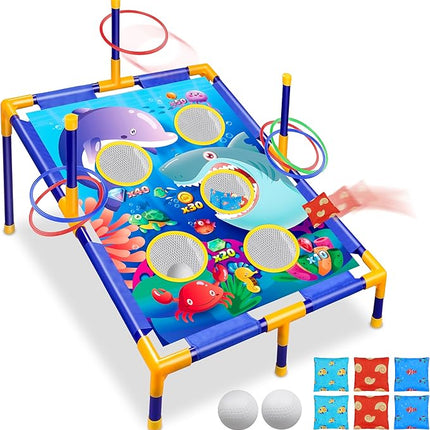 Animal Bean Bag Toss Game Toy Outdoor Toss Game, Family Party Party Supplies for Kids, Gift for Boys Birthday or Christmas for Toddlers Ages 3 4 5 6 Year Old