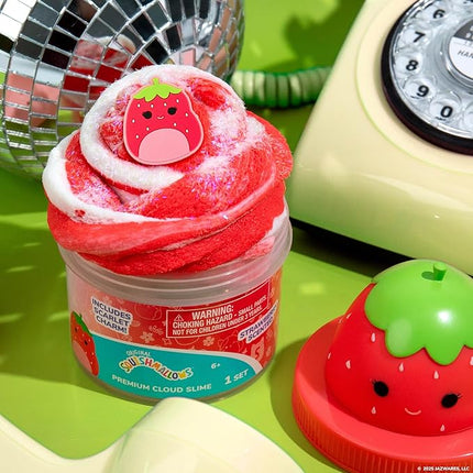Original Squishmallows Scarlet Premium Cloud Slime - Limited Release, Strawberry Scent, 8 oz. Jar