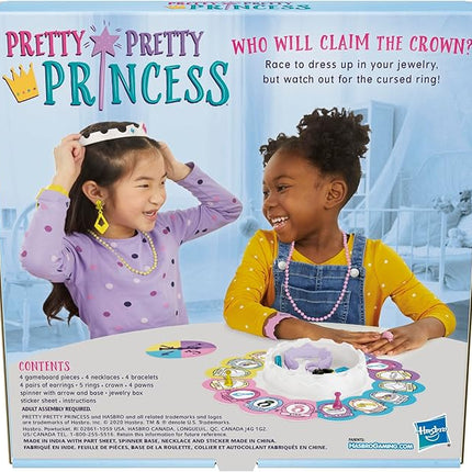 Pretty Pretty Princess Board Game, Classic Jewelry Dress-Up Games for Kids, Family Games for 2-4 Players, Kids Board Games, Ages 5 and Up