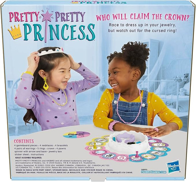Pretty Pretty Princess Board Game, Classic Jewelry Dress-Up Games for Kids, Family Games for 2-4 Players, Kids Board Games, Ages 5 and Up