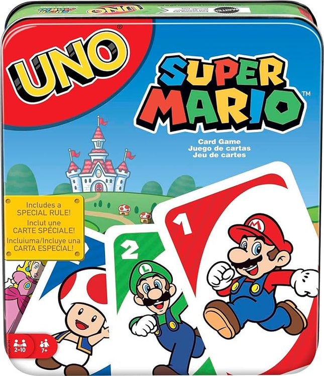 Mattel Games UNO Super Mario Card Game Animated Character Themed Collector Deck 112 Cards with Character Images, Gift for Kids Ages 7 Years Old & Up (Amazon Exclusive)