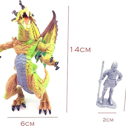 Guaishou Dragon Knight Action Figure Horse with Lance Fantasy World Ancient Soldiers Warriors Army Cavalry Party Favors Classic Soldier Toys