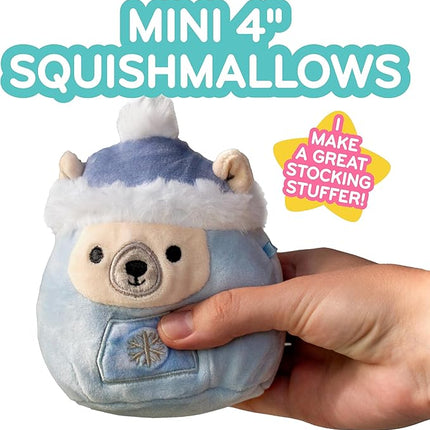 Squishmallows Original 4-Inch Christmas Mystery Capsules (3 Pack) Official Jazwares Mini Plush - Collectible Soft & Squishy Stuffed Animal Toy - Add to Your Squad - Gift for Kids, Girls & Boys
