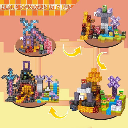 100 PCS Magnetic Blocks Building Toys, Build 3D Magnetic Building Blocks Set for Kids Ages 3+, Magnet Blocks STEM Sensory Educational Christmas Birthday Gifts Construction Toys