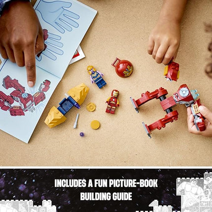 LEGO Marvel Iron Man Hulkbuster vs. Thanos 76263 Building Toy Set with Thanos and Iron Man Figures, Hulkbuster Toy with Posable Mech for Super Hero Battle Action, Fun Marvel Toy for Kids Ages 4 and Up