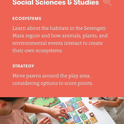 SimplyFun SavannaScapes - Learn About African Wildlife and Their Habitats. A Strategic and Educational Game for Kids Ages 7 & Up - 2 to 5 Players