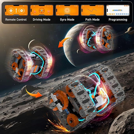 5in1 STEM Building Toys for Kids 6-14, Remote & APP Controlled Mech Robots/Heavy Tanks/Tracked Racer STEM Building Kit for Kid Science Learning, 552 Pcs DIY Building Blocks Set Gifts for Boys & Girls
