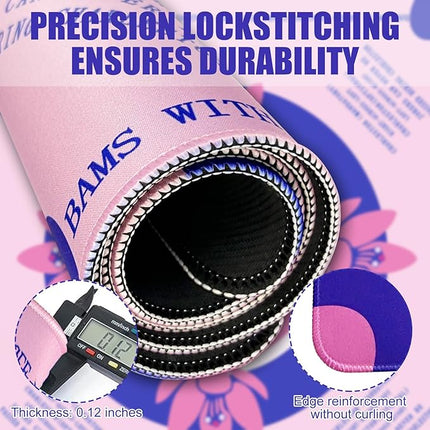 Mahjong Mat for Table with Rules, 32 Inch Non-Slip & Noise Reduction Gaming Mat, Comes with Storage Bag Mahjong Mat for Mahjong, Cards, and Board Games