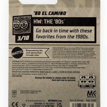 Hot Wheels '80 El Camino, HW The '80s 3/10 [Green] 26/250