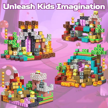 150 PCS Magnetic Building Blocks Toys for Kids, Stacking Magnetic Tiles Toys for Kids Toddlers Boys Girls Ages 3 4 5 6 7 8-12 Gifts