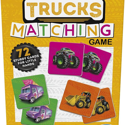 Hasbro Gaming Trucks Matching Game, Fun Preschool Board Game for 1+ Players, Memory Card Games for Kids, Set, Ages 3+ (Amazon Exclusive)