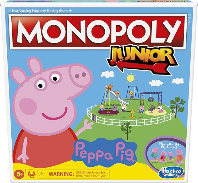 Hasbro Gaming Monopoly Junior: Peppa Pig Edition Board Game for 2-4 Players, Indoor Games for Kids, Peppa Pig Toys and Games, Ages 5+ (Amazon Exclusive)