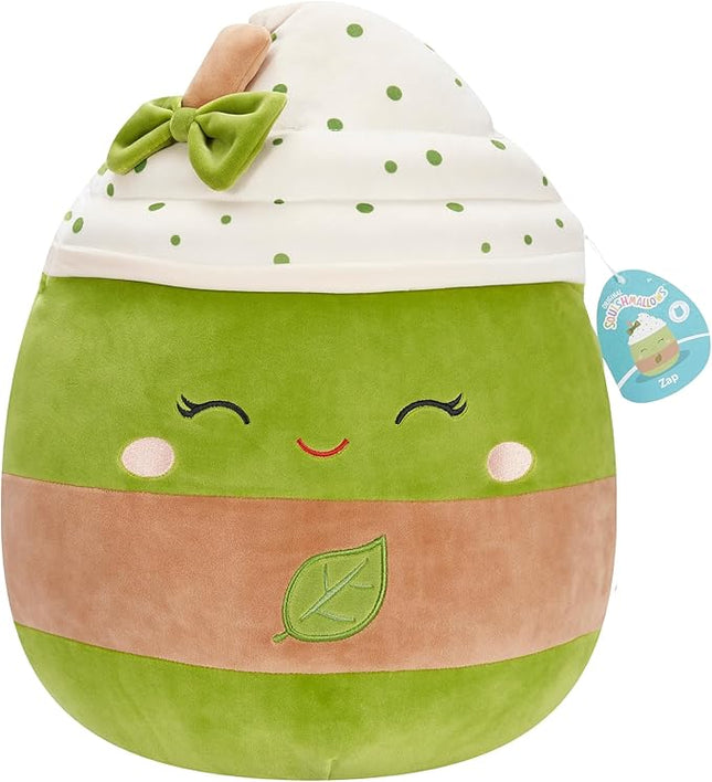 Squishmallows Original 16in Zap The Iced Matcha Latte – Official Jazwares Plush (Large)