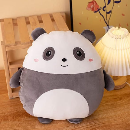 Soft Flat Panda Plush Hugging Pillow Cute Black Panda Stuffed Animal Plushies Toys Kids Anime Cushion for Birthday, Valentine's Day, Christmas...16.5 Inch