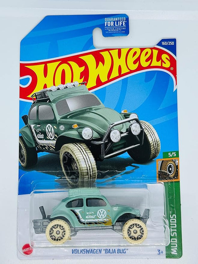Hot Wheels 2022 - VOLKSWAGENs Baja Bug - Light Green - MUD Studs 5/5