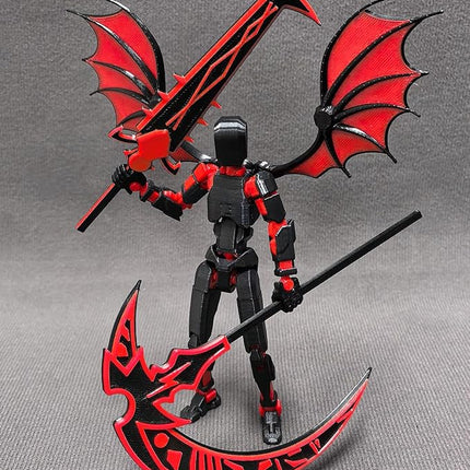 Assembled T13 Robot Action Figure Set, Dummy 13, 3D Printed Lucky 13 Titan, for Collectors Desktop Decorations, Red